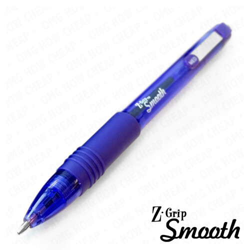 Zebra Z-Grip Smooth - Retractable Ballpoint Pen - Pack of 6 - Blue 1