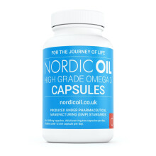 Nordic Oil 1000 mg Pharmaceutical Grade Omega 3 Fish Oil Capsules, Pot of 60 Capsules
