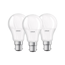 OSRAM LED Bulb / Socket B22, 9.5 W Equivalent 60 W / classic shape / Frosted Warm White - 806lm 2700K set of 3 [Energy rating A +]