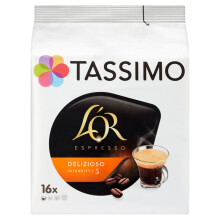 Tassimo L'OR Espresso Delicious Coffee Pods (Pack of 5, 80 pods in total, 80 servings)