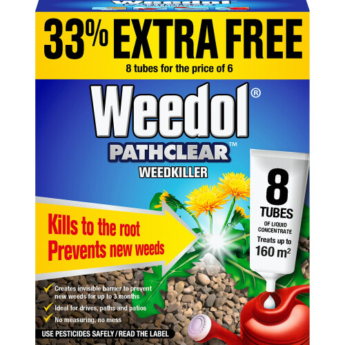 Weedol Weedol Pathclear Weedkiller Liquid Concentrate, 6 Plus 2 Tubes Free