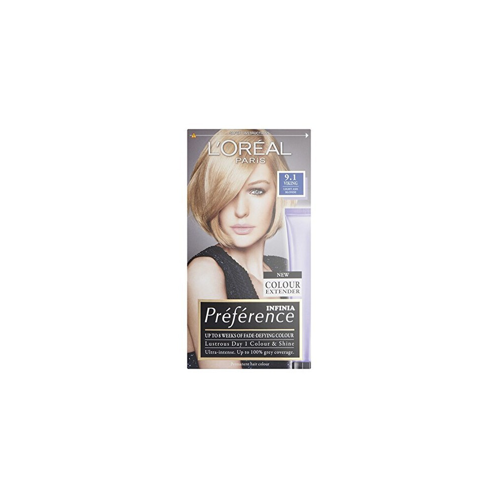 L’oréal Paris L'oreal Preference Infinia 9.1 Viking Ash Blonde Hair Dye Light