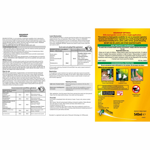Roundup Roundup Optima+ Weedkiller Concentrate Bottle, 540 ml 1