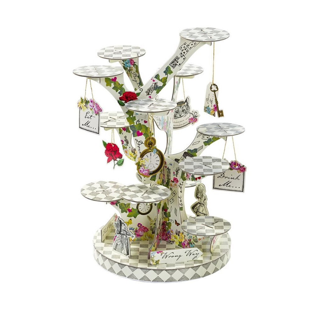 Talking-Tables Talking Tables Alice In Wonderland Party Supplies | Cupcake Stand Centrepiece | Great For Mad Hatter Tea Party, Birthday Party And Baby Shower | Paper