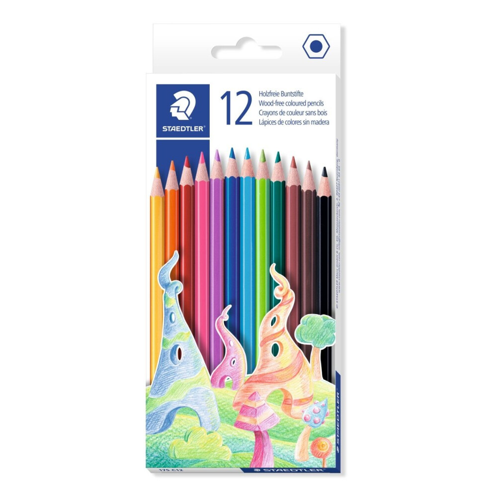 STAEDTLER 175 C12 Wood-Free Coloured Pencil, Assorted, Pack of 12