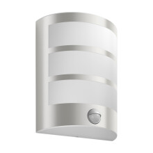 Philips myGarden Python LED Outdoor Wall Light with Motion Sensor (1 x 6 W, 230 V LED Light) - Stainless Steel