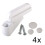4pcs Sash Blocker Window Jammer - White - Extra Security for UPVC Door / Window Restrictor Lock 2