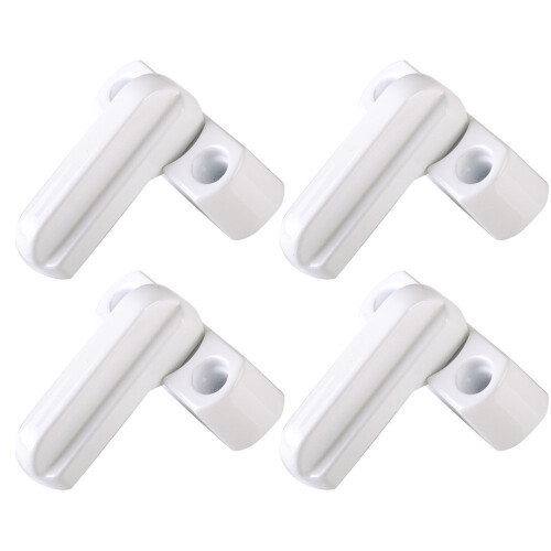 4pcs Sash Blocker Window Jammer - White - Extra Security for UPVC Door / Window Restrictor Lock 2