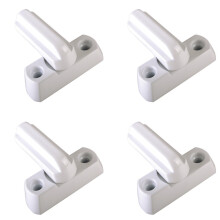 4pcs Sash Blocker Window Jammer - White - Extra Security for UPVC Door / Window Restrictor Lock