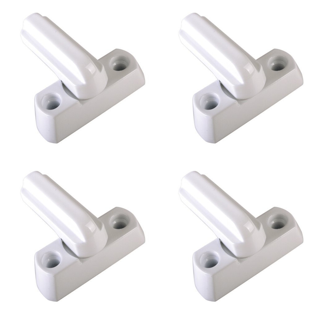 4Pcs Sash Blocker Window Jammer - White - Extra Security For Upvc Door / Window Restrictor Lock 4894418504887