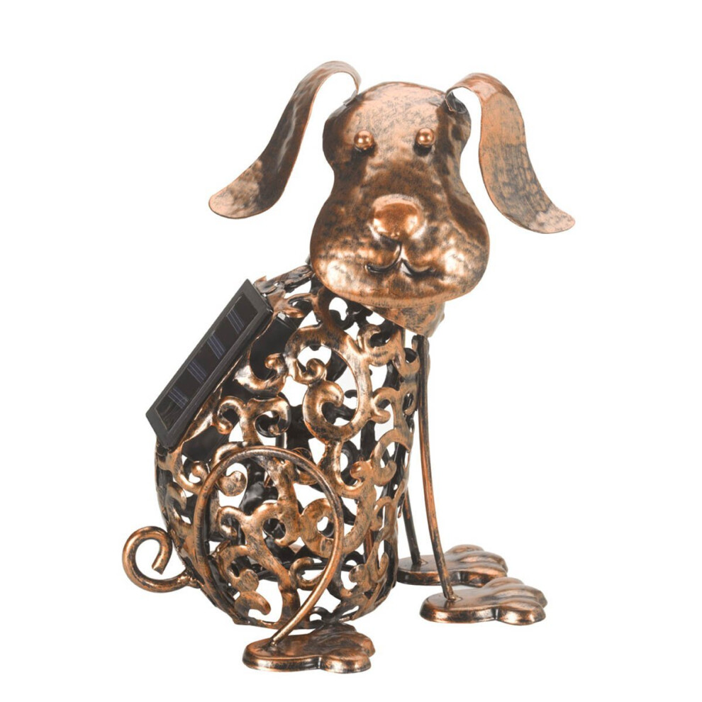 Smart Garden Metal Scroll Dog Solar Light