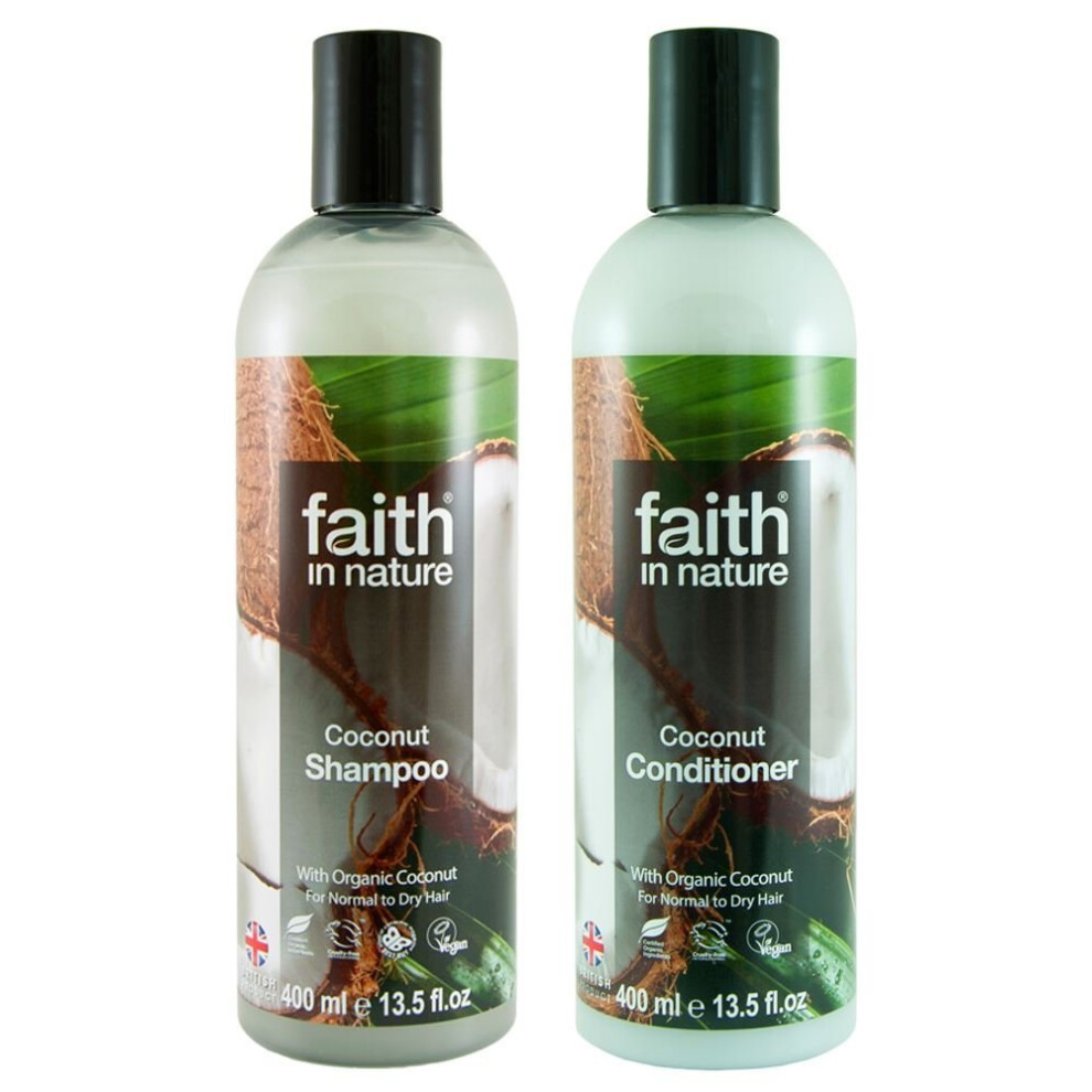 Faith In Nature Coconut Shampoo 400ml & Conditioner 400ml Duo