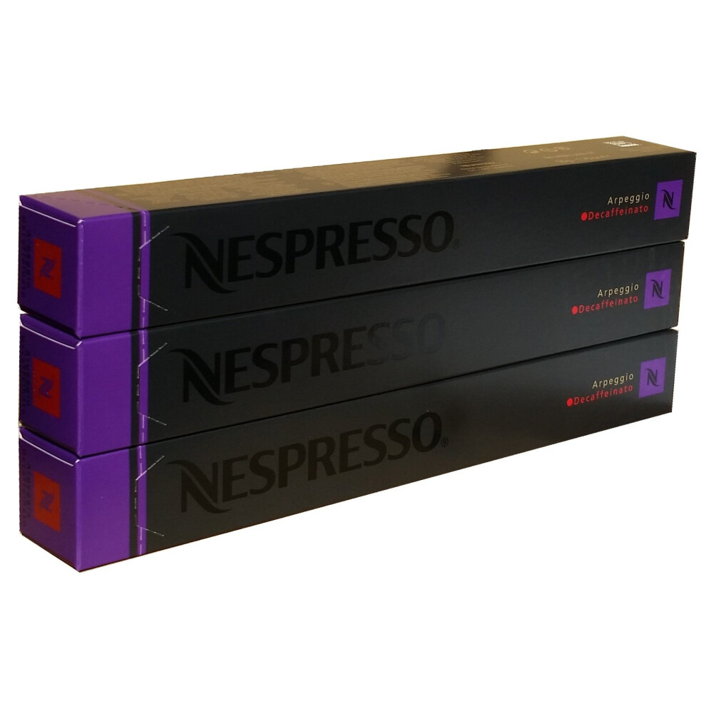 Nespresso Capsules - Arpeggio Decaffeinato - 30 Capsules, 3 Sleeves - New Decaf variety