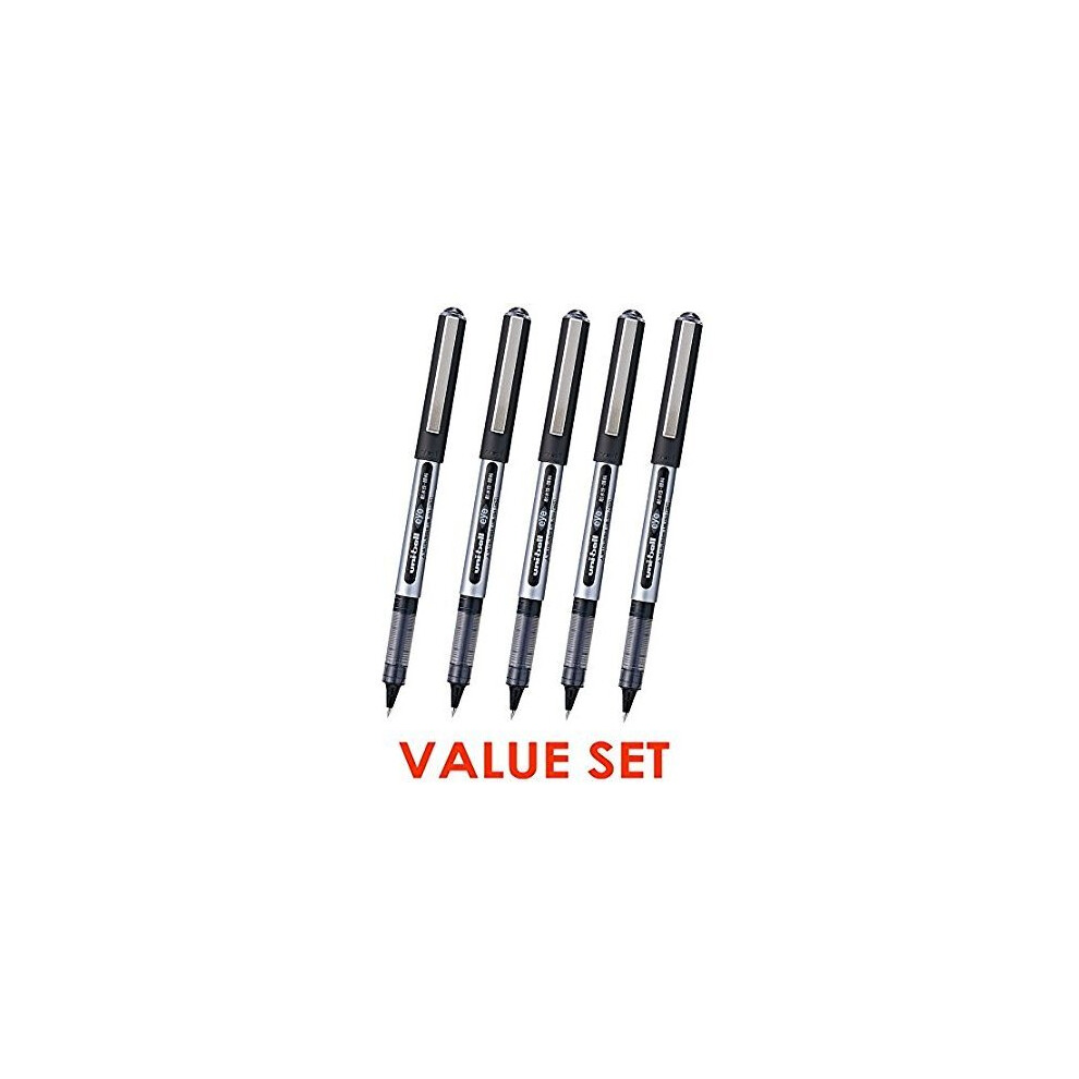 Uni-Ball Eye / Micro UB150 Rollerball Pens / 0.5mm - Black Ink / Value Set of 5（With Our Shop Original Product Description）