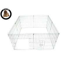 Ellie-Bo Easy-Up Puppy Rabbit Play Pen, 61 cm, Silver, 8-Piece