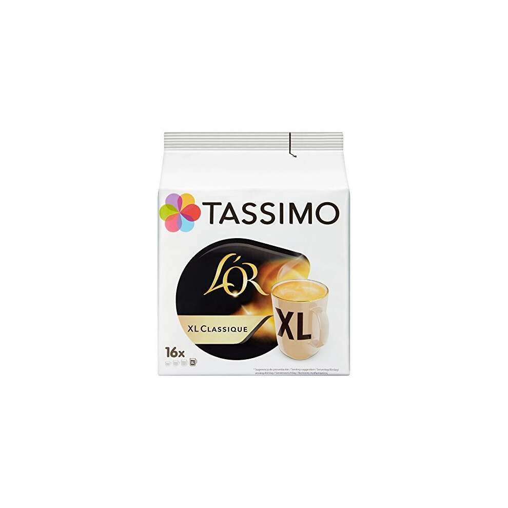 Tassimo L'OR XL Classique Coffee Pods (Pack of 5, 80 pods in total, 80 servings)