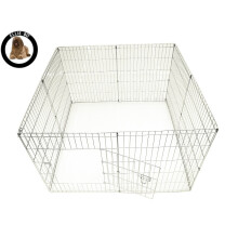 Ellie-Bo Easy-Up Puppy Rabbit Play Pen, 76 cm, Silver, 8-Piece