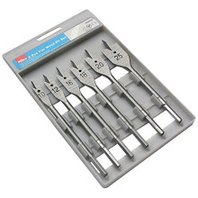 Hilka 49600006 Flat Wood Bit Set, Set of 6 Pieces