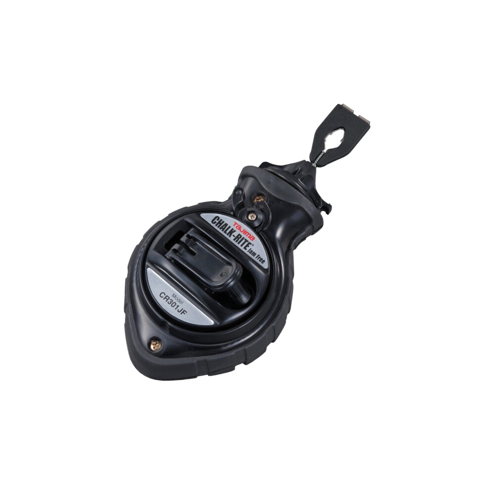 Tajima CR301JF Powder Tracer Chalk Line, 30m (100ft), Fast-Wind, 1.0mm Braided Line, 5-Gear Rewind, Jam-Free Snap-Line