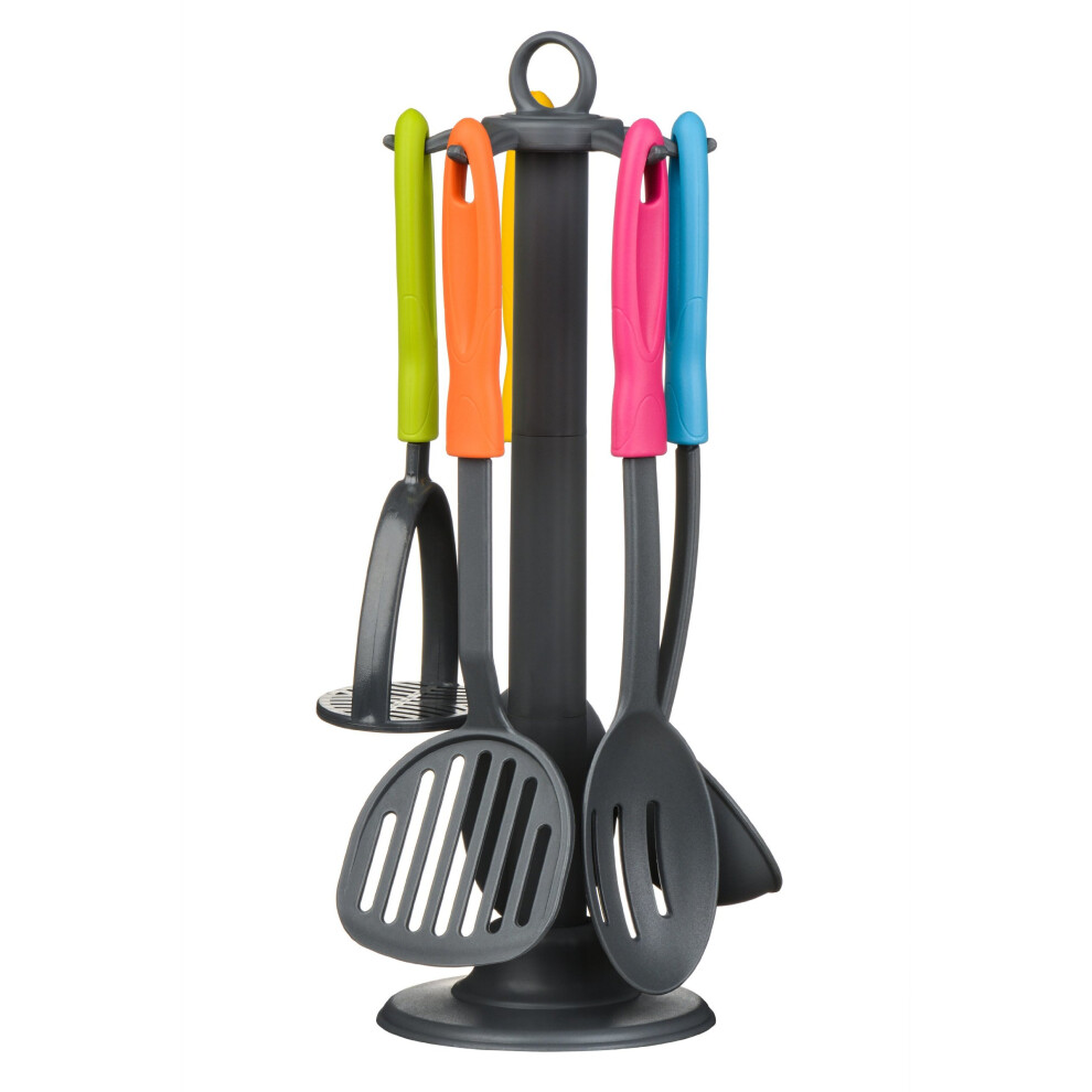 Premier Housewares Kitchen Tool Set, 5-Pieces - Multi-Coloured