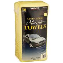 36pk Kirkland Signature Microfibre Towels - Yellow
