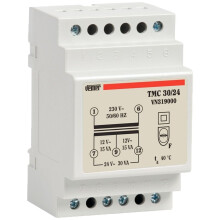 Vemer VN319000 Transformer TMC Service Continuous 230 V/12 V – 24 V Power 30 VA 30/24 Hat – Light Grey