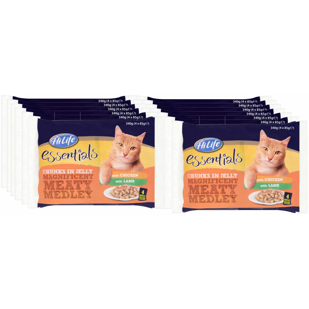 HiLife Essentials Cat Food Meaty Medley Selection in Jelly '52 x 85g Pouches'