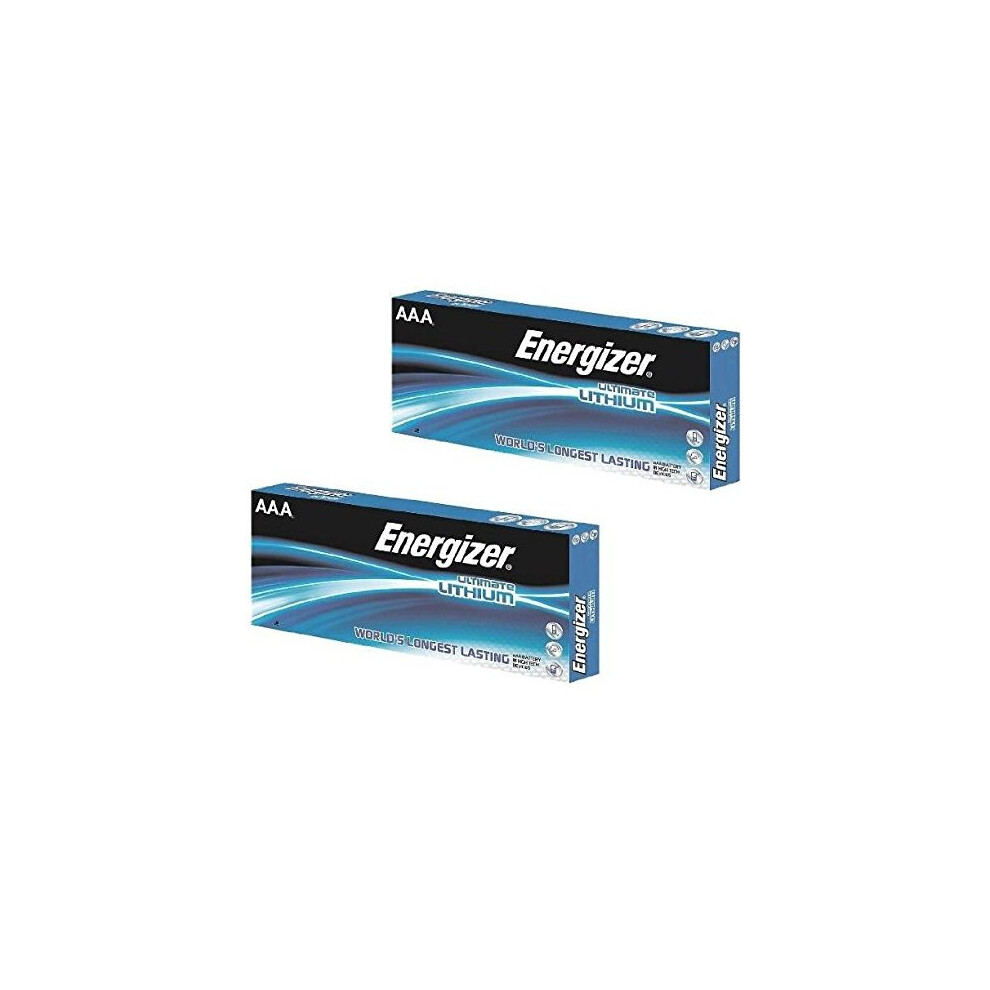 20 Energizer Ultimate Lithium Micro AAA Batteries 1.5 V 1260 mAh L92