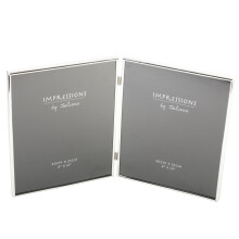 Silverplated Double Hinged Collage Photograph Photo Frame Gift Keepsake 8" x 10”