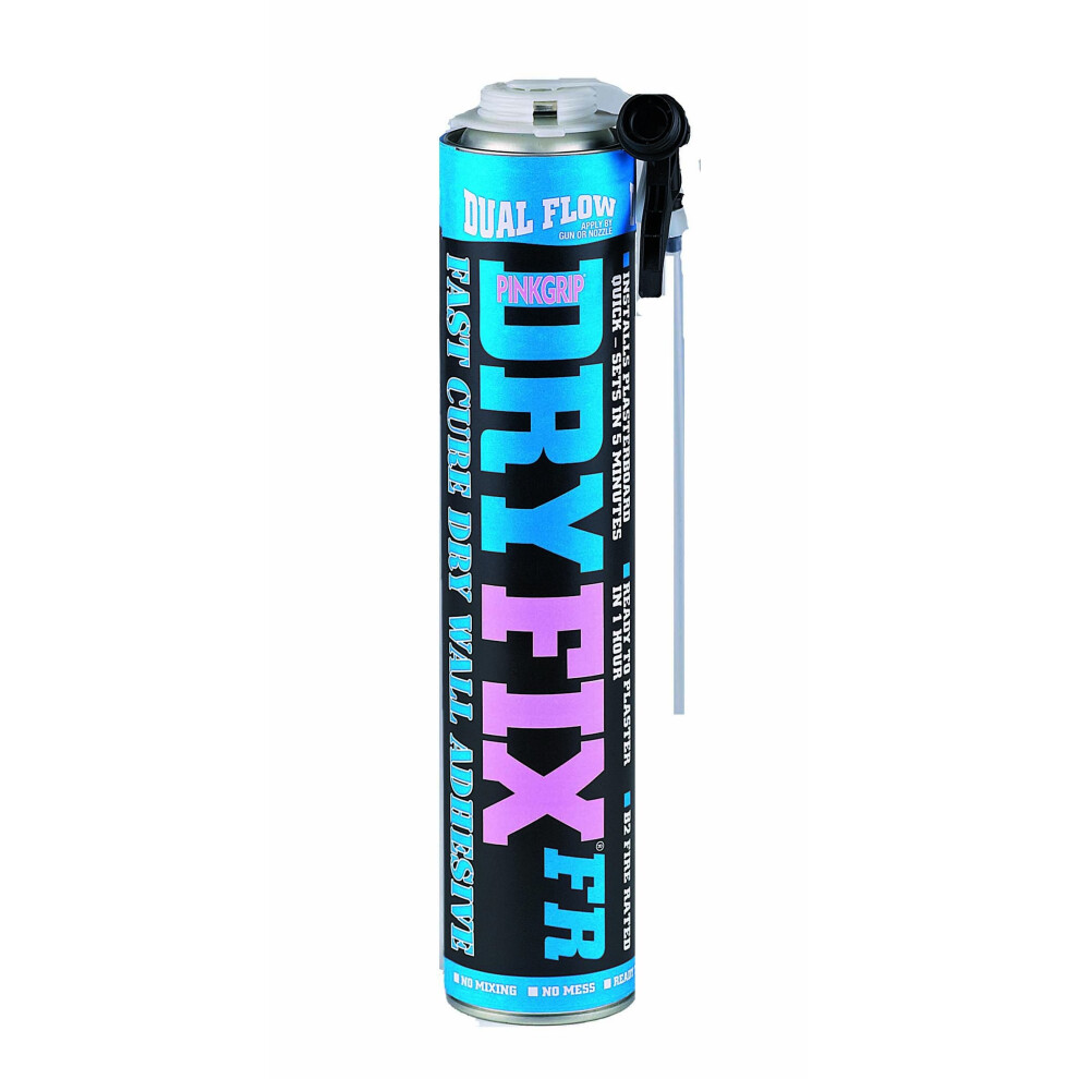 Pinkgrip DryFix FR Dual Flow - Fast curing adhesive foam - 750ml - Pink