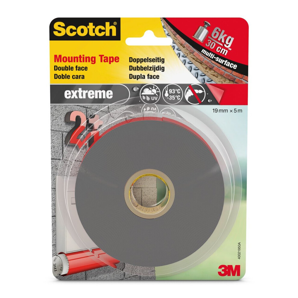 Scotch 40021950 Mounting Adhesive Tape Extreme Strength Double-Sided