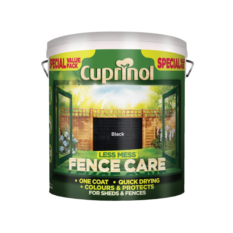 Cuprinol LMFCBL6L Less Mess Fence Care Black 6 Litre, 6l