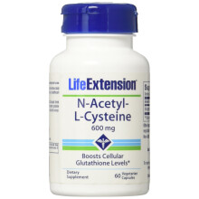Life Extension, N-Acetyl-L-Cystein, 600 mg, 60 Kapseln