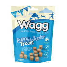 Wagg Puppy Junior Treats With Chicken and Yoghurt 120 g, Pack of 7