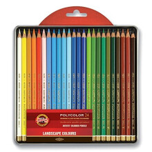 Farebn ceruzky Koh-i-Noor Polycolor pre krajin rov (sada 24 kusov)