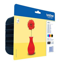Brother LC121C/LC121M/LC121Y/LC121BK Inkjet Cartridges | Multi Pack | Standard Yield | Cyan, Magenta, Yellow & Black | Brother Genuine Supplies