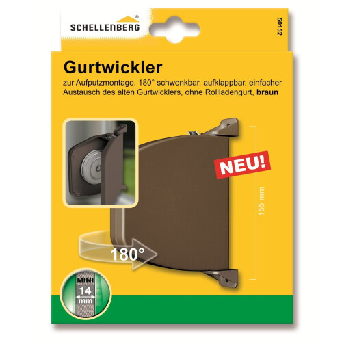 Schellenberg Mini 50152 Shutter Cord Winder Screw-on Collapsible Brown