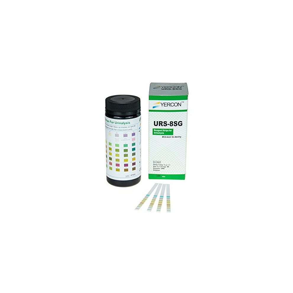 Yercon Urine Infection Test 8 Parameter Urine Dip Test (100 Test Strips Per Pack)