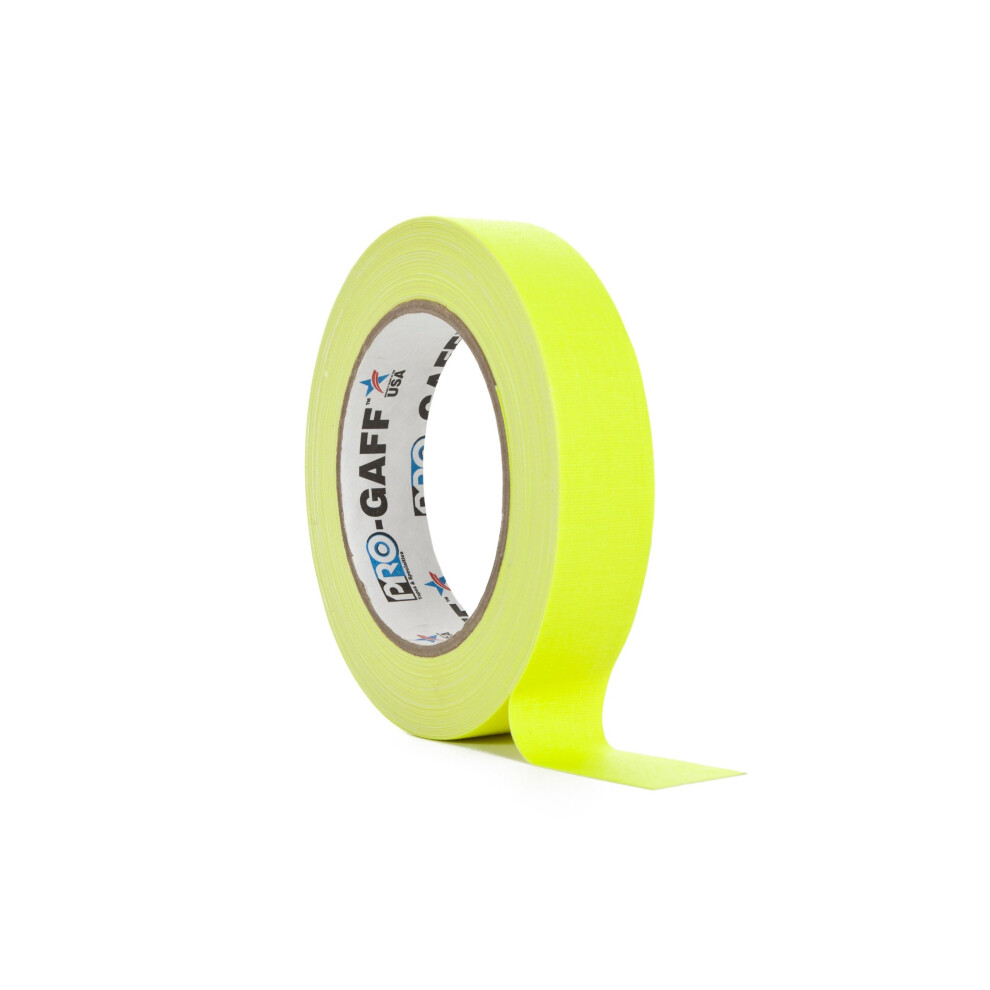 Protapes/Permacel 24Mmx25 Yard Fluorescent Gaffer Cloth Tape - Yellow 610696029119