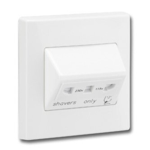 Dual Voltage Shaver Socket 1G Size