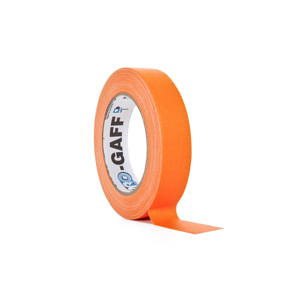 Protapes/Permacel 24Mmx25 Yard Fluorescent Gaffer Cloth Tape - Orange 610696029096