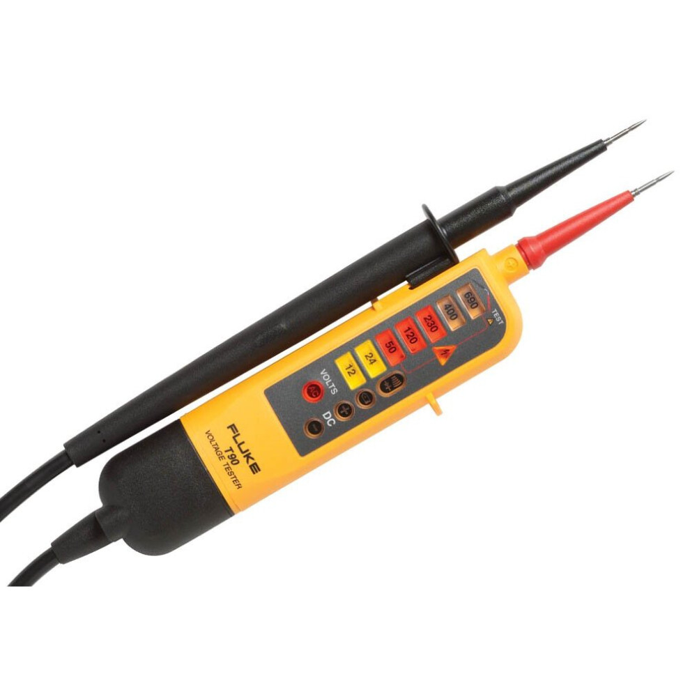 Fluke T90 Voltage & Continuity Tester-Yellow
