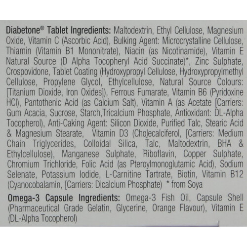 Vitabiotics Vitabiotics Diabetone Plus - 56 Tablets/Capsules 2