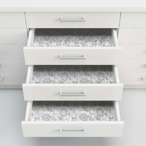 Fablon FAB10134 45 cm x 2 m Roll Heritage, Silver 2