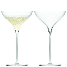 LSA International 250 ml Savoy Champagne Saucer, Clear (Pack of 2)