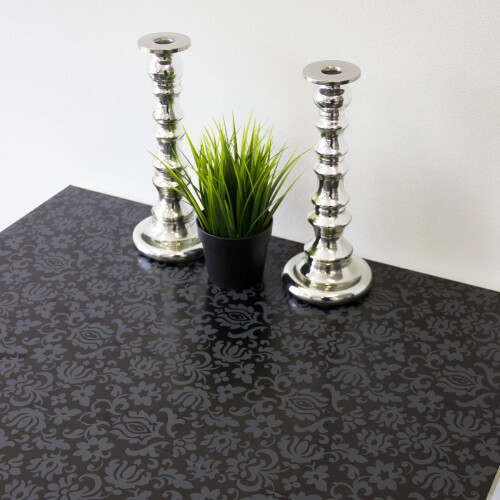 Fablon 45 cm x 2 m Roll Classic Ornament, Black 2