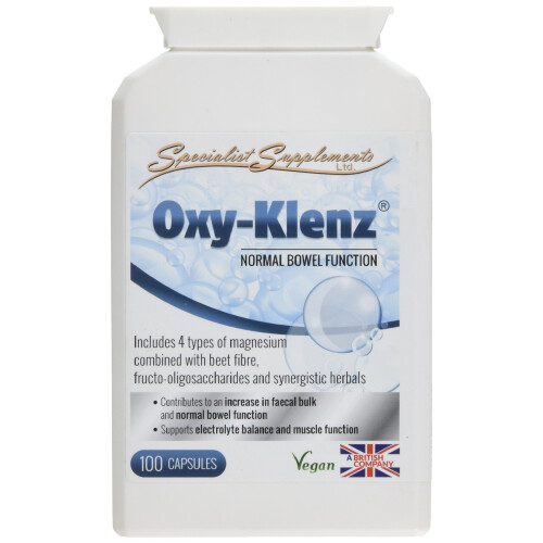 Oxy-Klenz - Intestinal Cleanse Support - Comprehensive Oxygenated Formula - 100 Capsules - Suitable for Vegans