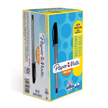 Paper Mate Inkjoy 100 CAP Capped Ball Pen Ultra Fine Tip 0.5mm - Black (Box of 50)