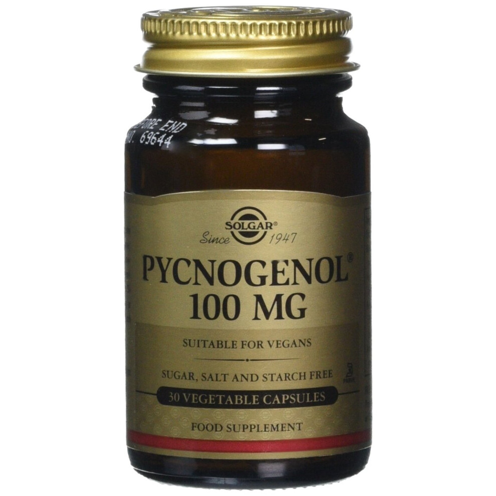 Solgar Pycnogenol 100 Mg Vegetable Capsules - Pack Of 30