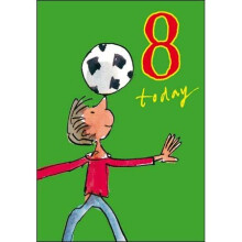 Woodmansterne Boy's Birthday Card - Age 8 - Quentin Blake - Little Footballer